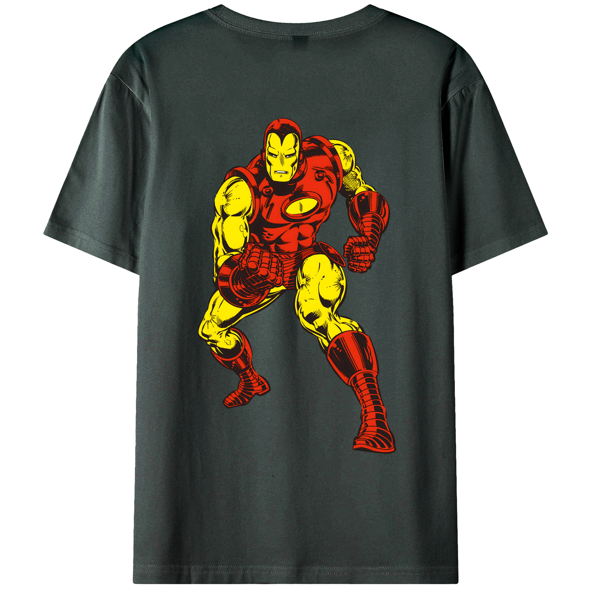 （画像用） アベンジャーズ The Avengers 綿100％ メンズ半袖Tシャツ（バックプリント） 通気性